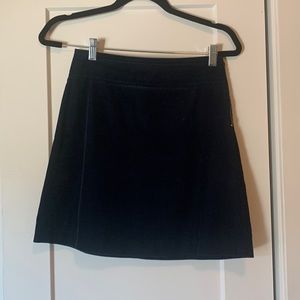 J Crew Size 00 Navy Blue Corduroy Skirt